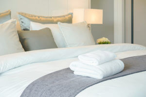 Help recycling efforts by reusing bed linen and towels in hotels