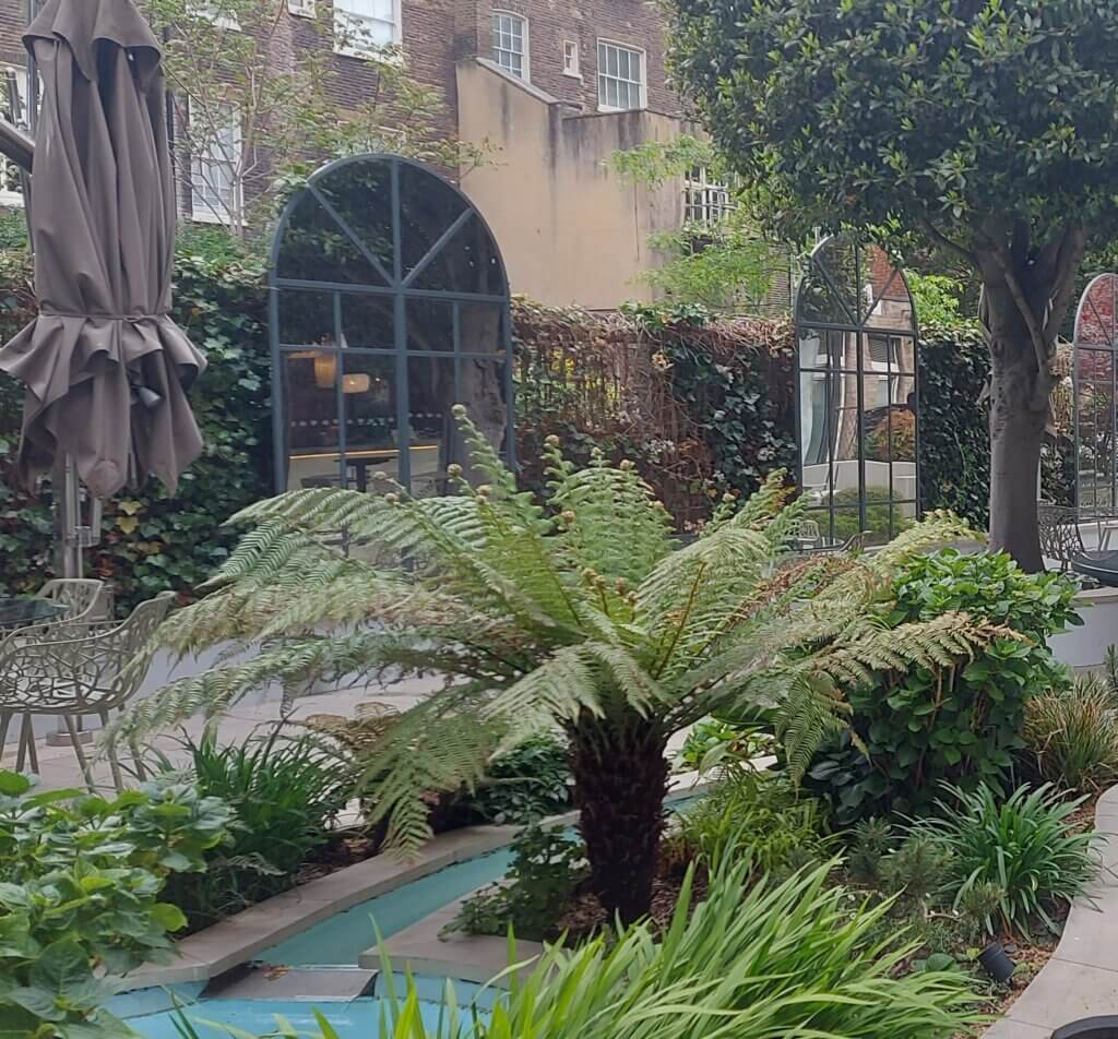 20260507_132436 - Garden - Midas Travel Management The lovely gardens in the Belmont Hotel hosting the Ground Transportation Steering Group